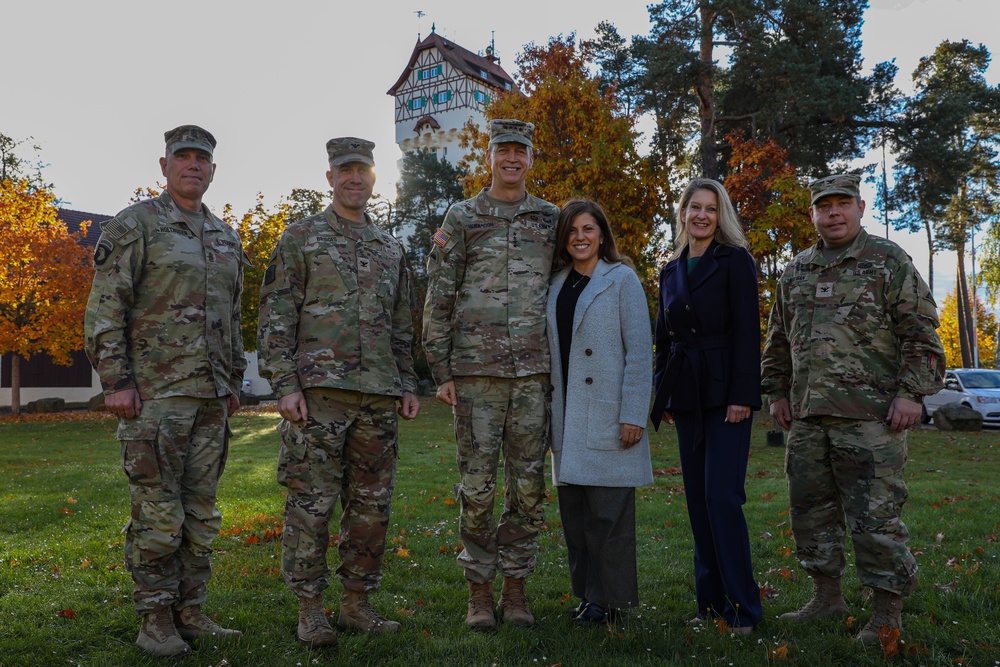 Daniel Hokanson, Chief of the National Guard Bureau, visits the 39th IBCT during their JMTG-U operations in Germany