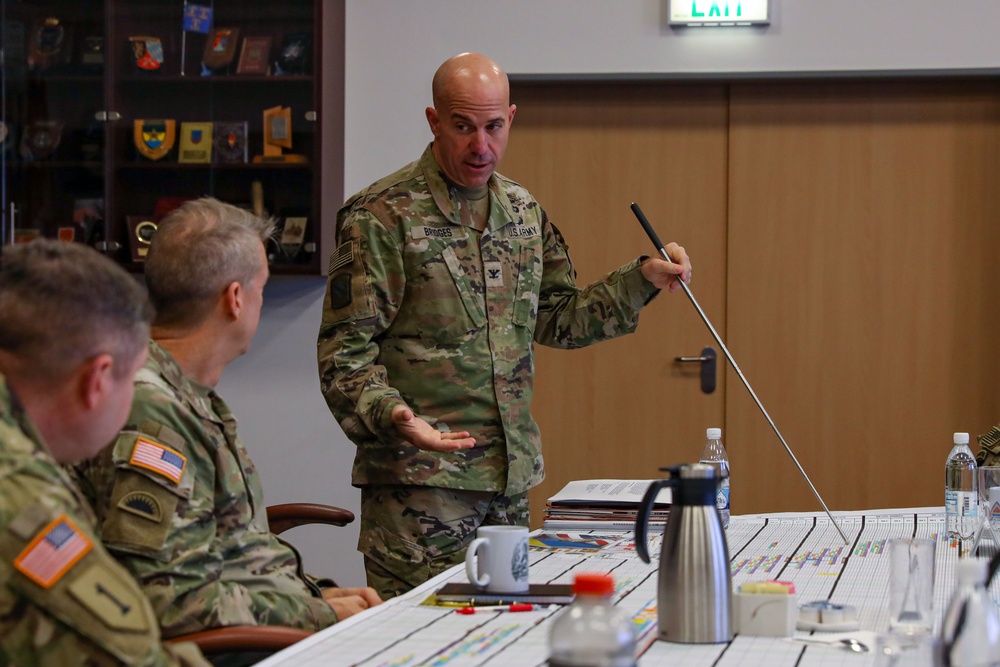 Daniel Hokanson, Chief of the National Guard Bureau, visits the 39th IBCT during their JMTG-U operations in Germany