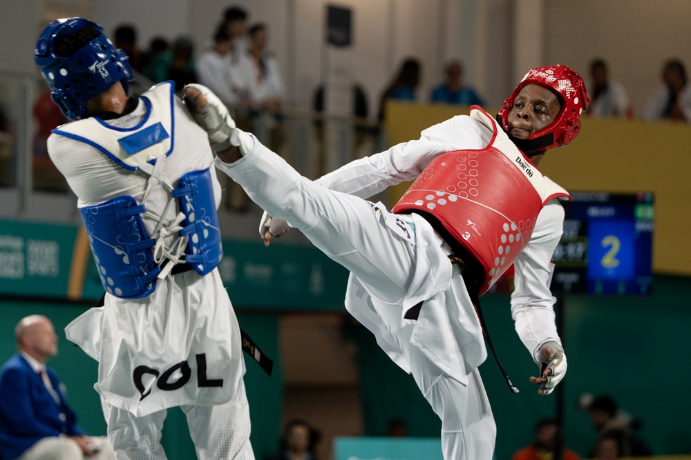 Spc. Khalfani Harris wins Pan American gold medal in taekwondo