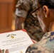 Staff Sgt. Jairo Echeverry receives Navy and Marine Corps Commendation Medal