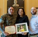 Staff Sgt. Jairo Echeverry receives Navy and Marine Corps Commendation Medal