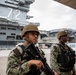 Abraham Lincoln security team stands watch during Force Protection Condition Charlie