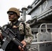 Abraham Lincoln security team stands watch during Force Protection Condition Charlie