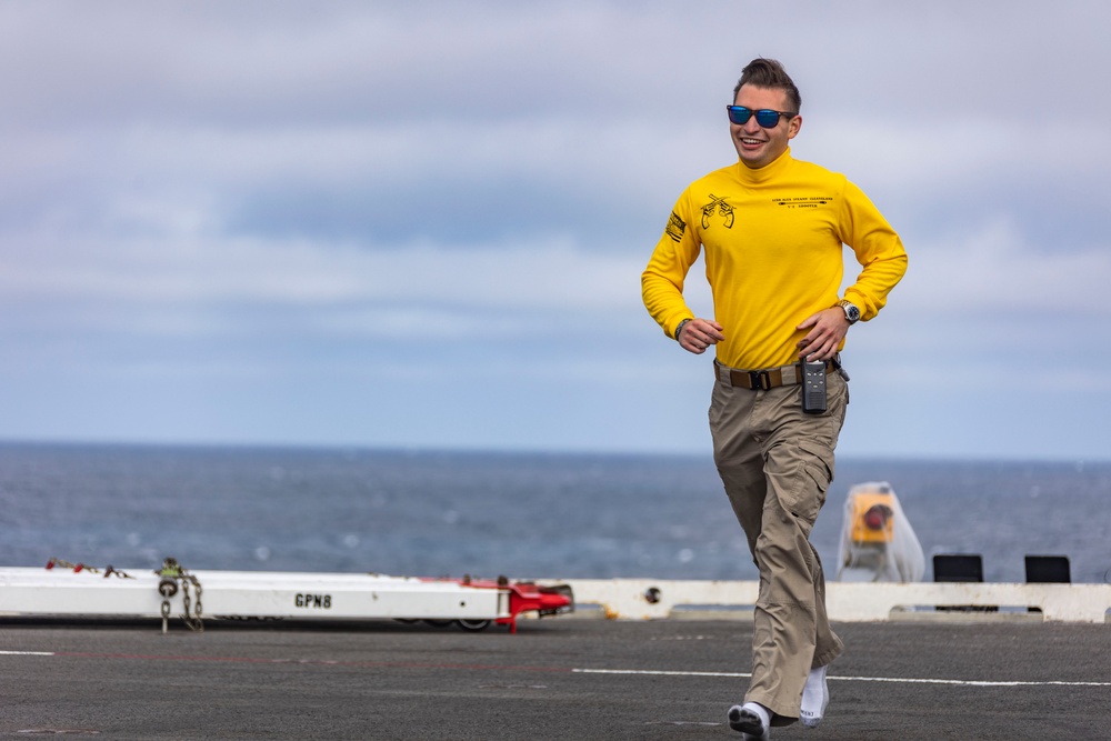 Abraham Lincoln conducts a boot shoot on the flight deck