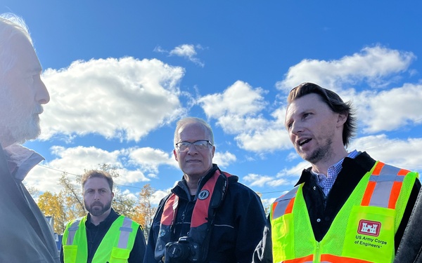 USACE Buffalo District speaks with deputy town supervisor during site visit