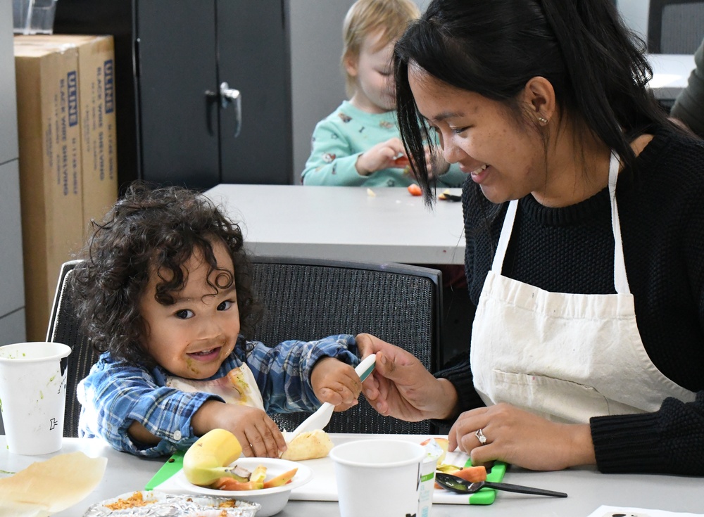 Making spooky snacks with Fort Drum’s Family Advocacy Program