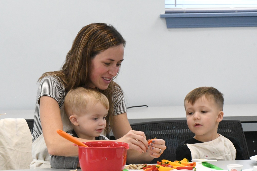 Making spooky snacks with Fort Drum’s Family Advocacy Program