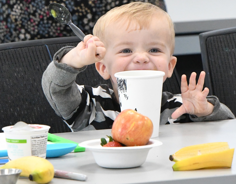 Making spooky snacks with Fort Drum’s Family Advocacy Program