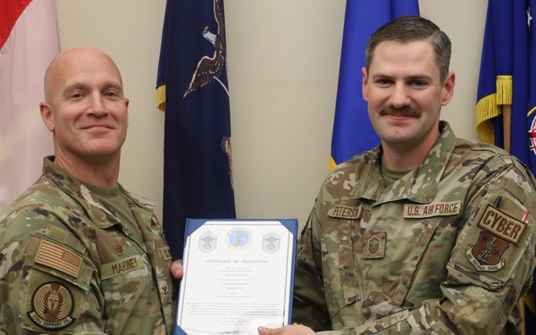 Peterson promoted to Senior Master Sergeant