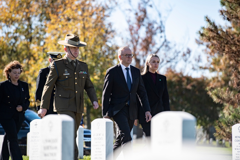 Australian Prime Minister Anthony Albanese Visits Arlington National Cemetery