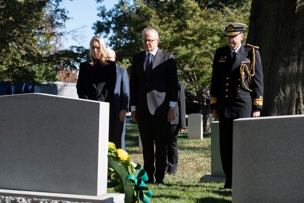 Australian Prime Minister Anthony Albanese Visits Arlington National Cemetery