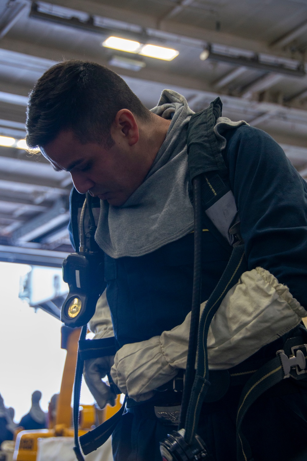 Sailors Conduct Fire Drills on board the USS Nimitz