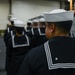 U.S. Navy Sailors Get Dress Uniform Inspected