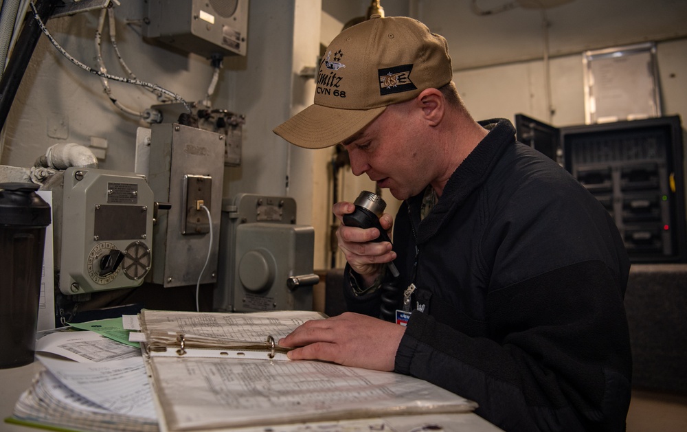 U.S. Navy Sailor Stands Watch