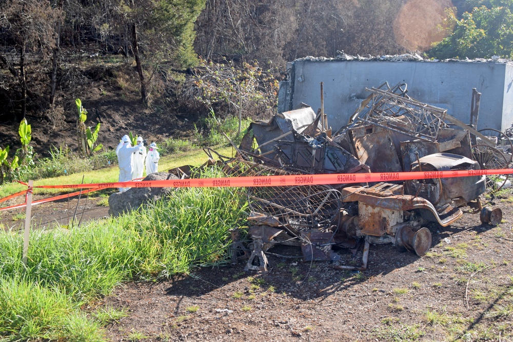 USACE conducts first wildfire debris removal site assessment in Kula, Hawai‘i