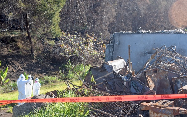 USACE conducts first wildfire debris removal site assessment in Kula, Hawai‘i