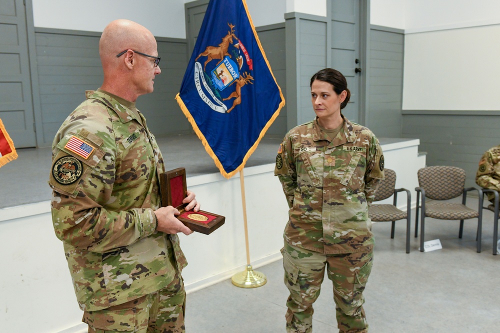 Gen. John J. Pershing Award during the change of command