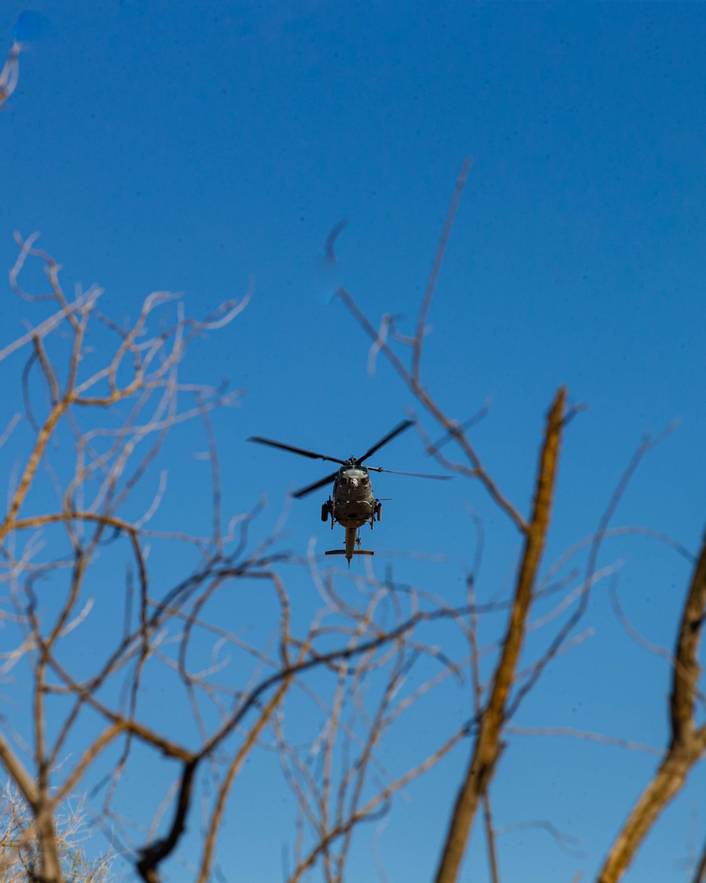 Marine helicopters participate in close air support