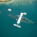 Aerial view of the USS Arizona Memorial