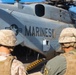 U.S. Marines set up a helicopter expeditionary fueling system