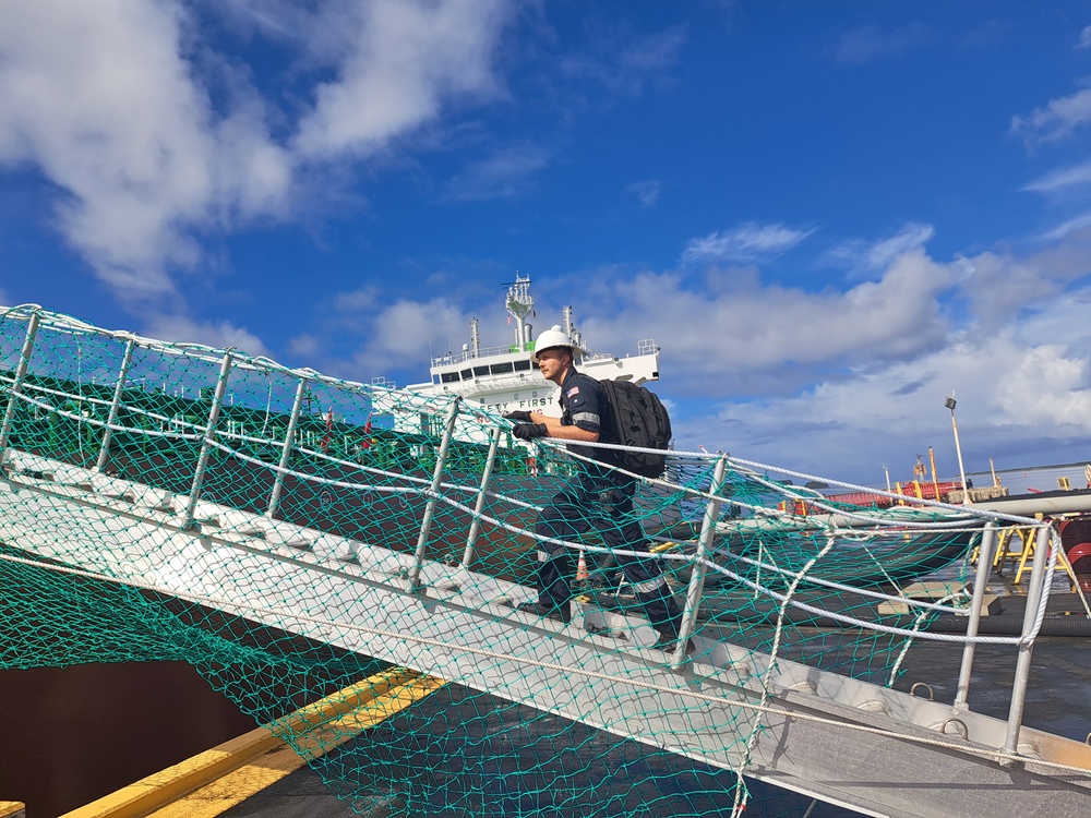 U.S. Coast Guard Forces Micronesia/Sector Guam ensures maritime safety and environmental stewardship with notable tank vessel exam