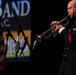 Chief Musician Jonathan Barnes performs a solo at Pace Assembly of God Church