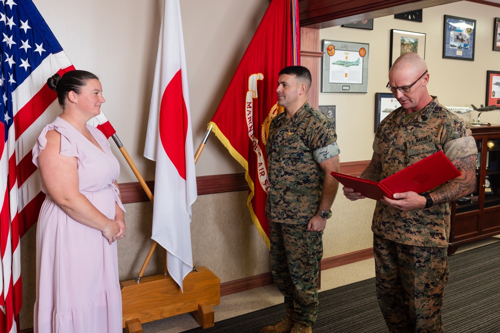 Marine Corps Air Station Iwakuni personnel receive Impact Iwakuni award