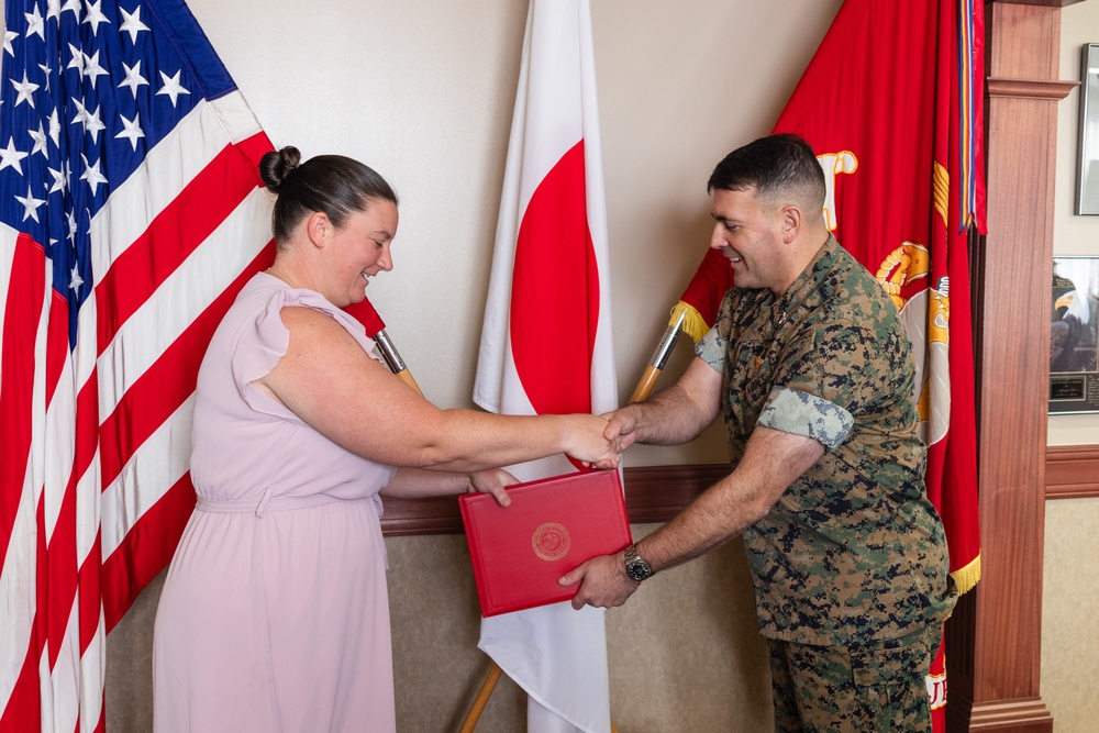 Marine Corps Air Station Iwakuni personnel receive Impact Iwakuni award