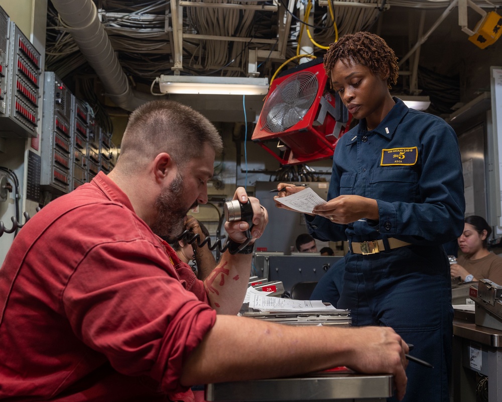 USS Bataan Sailors Conduct General Quarters