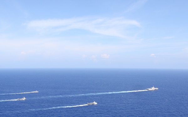 Unmanned Surface Vessels Steam with USS Oakland