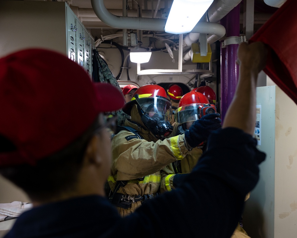 USS Bataan Sailors Conduct General Quarters