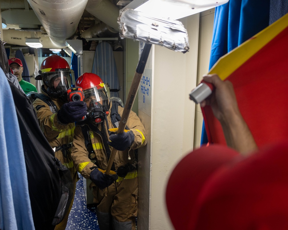 USS Bataan Sailors Conduct General Quarters