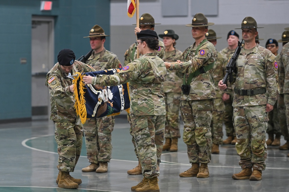 Task Force Marshall Conducts Casing of the Colors Ceremony