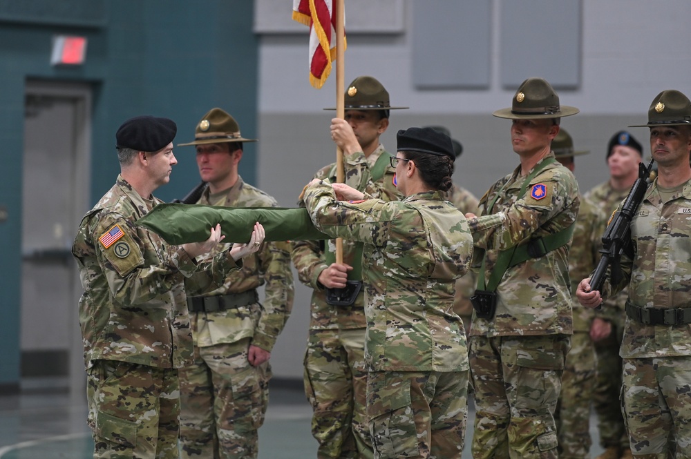 Task Force Marshall Conducts Casing of the Colors Ceremony