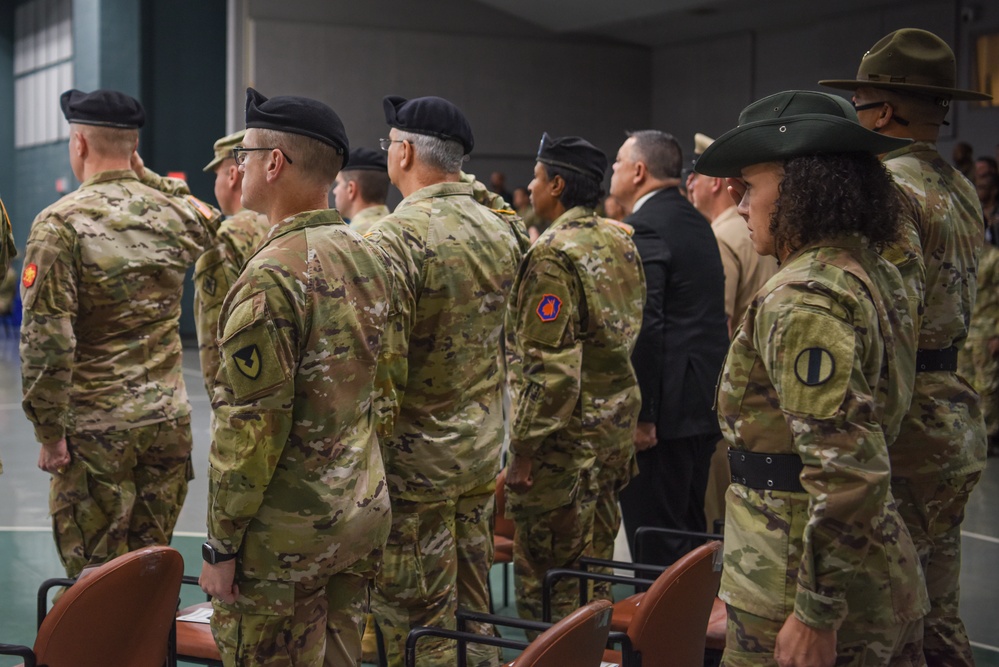 Task Force Marshall Conducts Casing of the Colors Ceremony