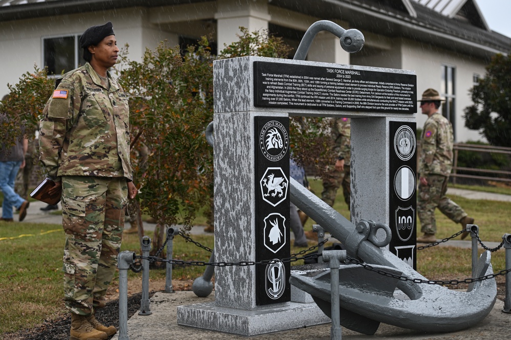 Task Force Marshall Conducts Monument Dedication Ceremony