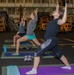 Yoga is taught on board USS Abraham Lincoln