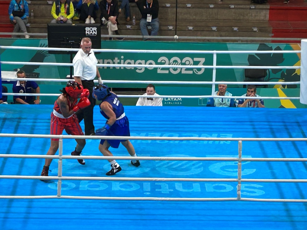 Sgt. First Class Naomi Graham falls in 75kg boxing quarterfinals of the Pan-American Games