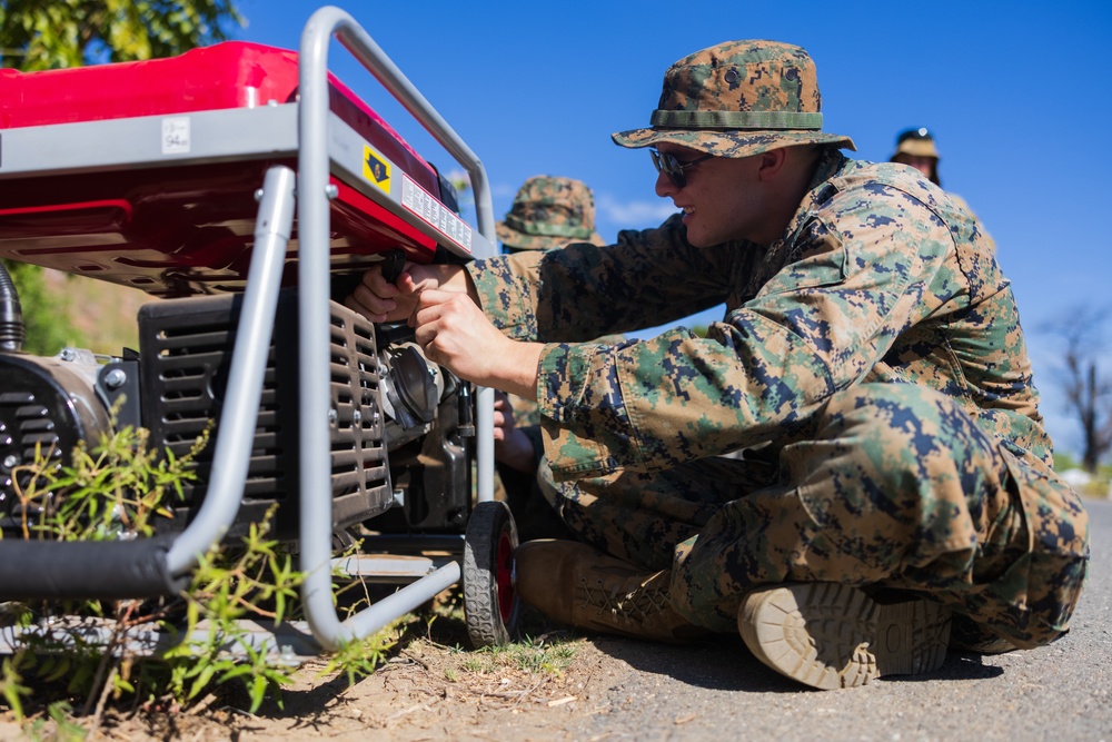 MRF-D engineers, ADF Soldiers, and Timor-Leste Defense Force Soldiers participate in the culminating event of Hari’i Hamutuk 23