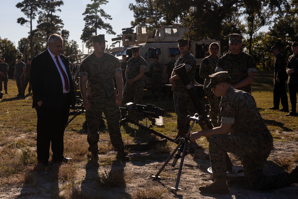 Secretary of the Navy visits the Marines and Sailors of the 24th Marine Expeditionary Unit