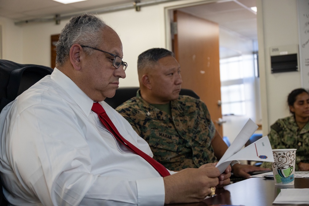 Secretary of the Navy visits the Marines and Sailors of the 24th Marine Expeditionary Unit