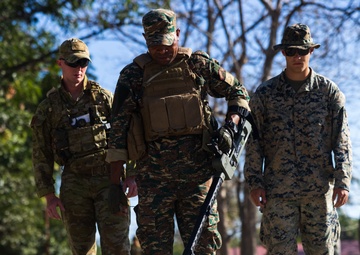 MRF-D engineers, ADF Soldiers, and Timor-Leste Defense Force Soldiers participate in the culminating event of Hari’i Hamutuk 23