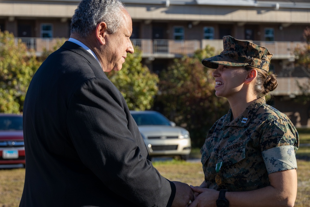 Secretary of the Navy visits the Marines and Sailors of the 24th Marine Expeditionary Unit