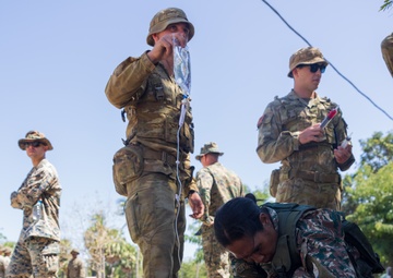 MRF-D engineers, ADF Soldiers, and Timor-Leste Defense Force Soldiers participate in the culminating event of Hari’i Hamutuk 23