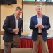 Retiree Council outgoing Co-Chair Lt Gen Stephen Hoog, left, welcomes new Co-Chair Lt Gen Darryl Roberson, right