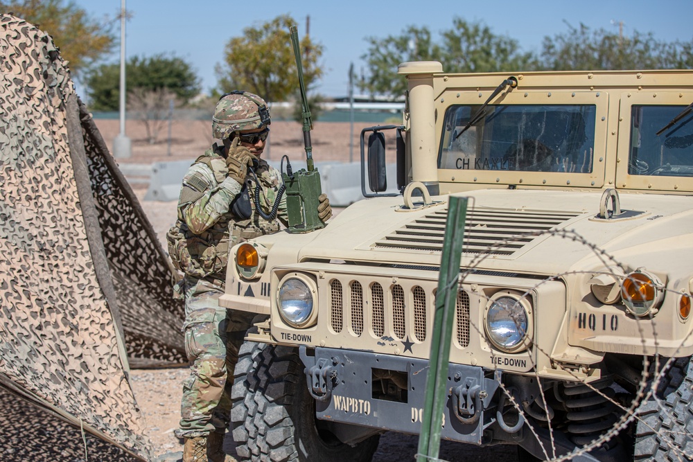 U.S. Army Soldier Conducts Radio Check