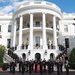 U.S. Navy Ceremonial Band rehearses for a full force arrival demonstration at the White House