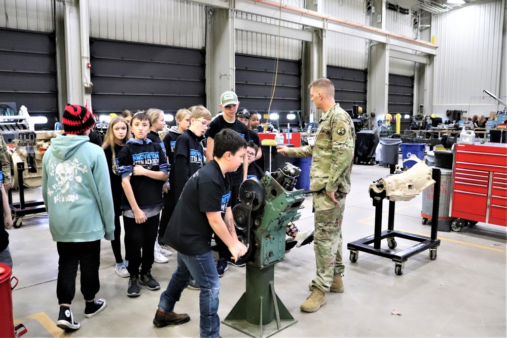 Innovations STEM Academy students visit RTS-Maintenance at Fort McCoy