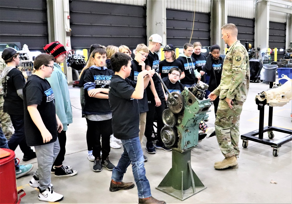 Innovations STEM Academy students visit RTS-Maintenance at Fort McCoy