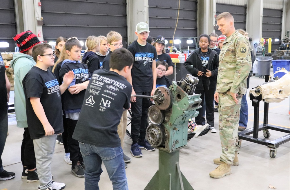 Innovations STEM Academy students visit RTS-Maintenance at Fort McCoy